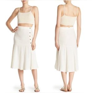 Free People Poppy Flounced MIDI Skirt